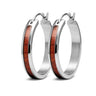 Hawaiian Koa Wood Hoop Earrings - Komo Koa - Woodsman Jewelry