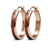 Hawaiian Koa Wood Hoop Earrings - Rose Gold - Komo Koa - Woodsman Jewelry