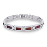 Hawaiian Koa Wood Men's Link Bracelet - Komo Koa - Woodsman Jewelry