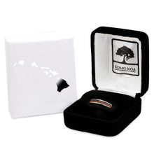 Load image into Gallery viewer, Hawaiian Koa Wood Thin Tungsten Ring - Komo Koa - Woodsman Jewelry
