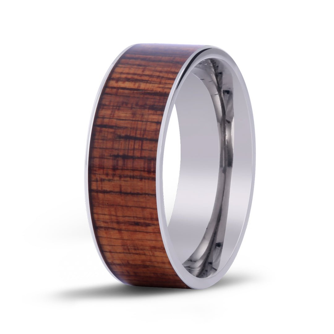 The Original wide Hawaiian Koa Wood Wedding Rings - Komo Koa