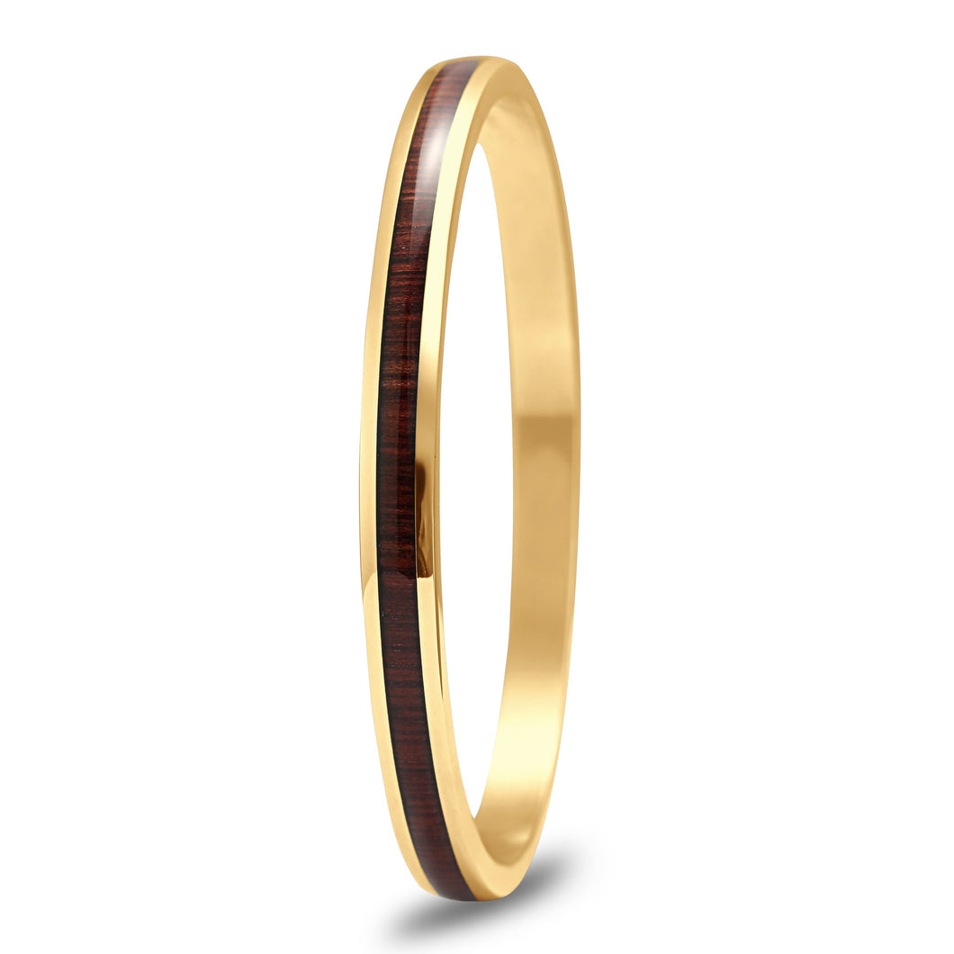 Jarrah Bangle - Yellow Gold - Tyalla - Woodsman Jewelry