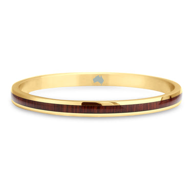 Jarrah Bangle - Yellow Gold - Tyalla - Woodsman Jewelry