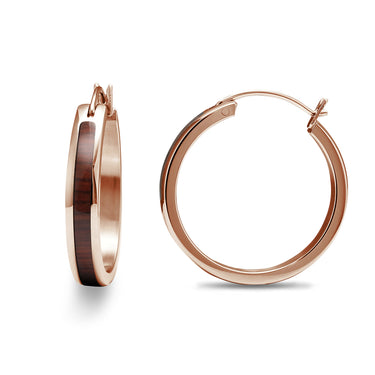 Jarrah Hoop Earrings - Rose Gold - Tyalla - Woodsman Jewelry