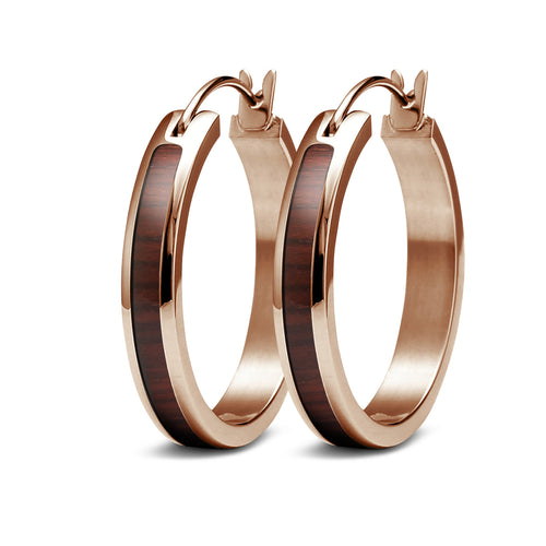 Jarrah Hoop Earrings - Rose Gold - Tyalla - Woodsman Jewelry
