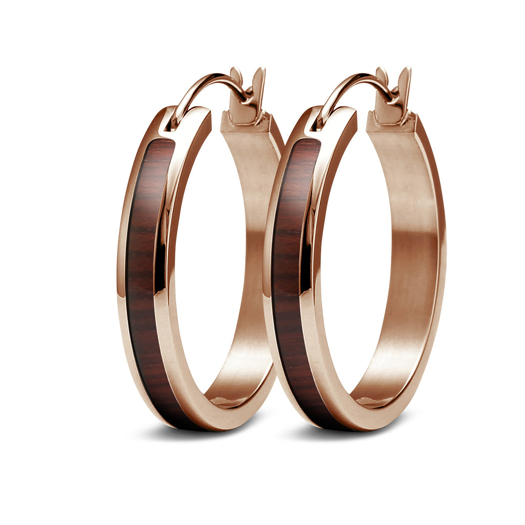 Jarrah Hoop Earrings - Rose Gold - Tyalla - Woodsman Jewelry
