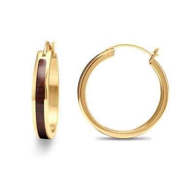 Jarrah Hoop Earrings - Yellow Gold - Tyalla - Woodsman Jewelry
