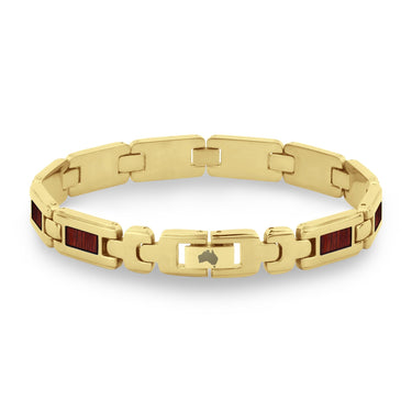 Jarrah Men's Link Bracelet - Yellow Gold - Tyalla - Woodsman Jewelry
