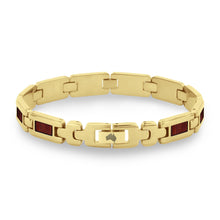 Load image into Gallery viewer, Jarrah Men&#39;s Link Bracelet - Yellow Gold - Tyalla - Woodsman Jewelry
