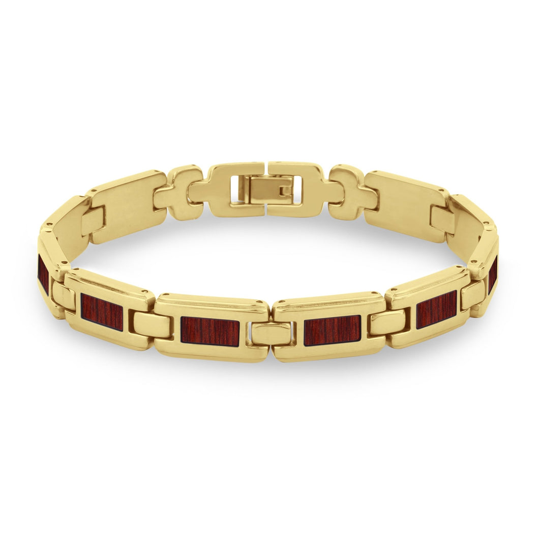 Jarrah Men's Link Bracelet - Yellow Gold - Tyalla - Woodsman Jewelry