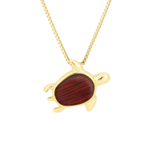 Jarrah Turtle Necklace - Yellow Gold - Tyalla - Woodsman Jewelry