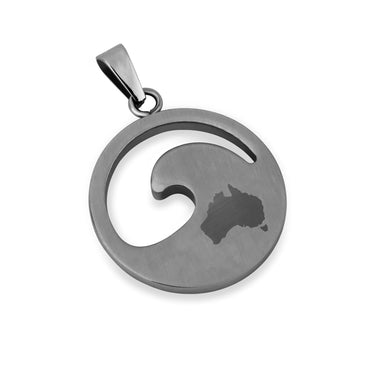 Jarrah Wave Necklace - Gunmetal - Tyalla - Woodsman Jewelry