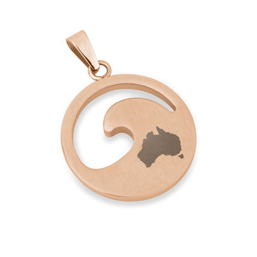 Jarrah Wave Necklace - Rose Gold - Tyalla - Woodsman Jewelry