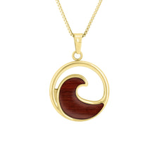 Load image into Gallery viewer, Jarrah Wave Necklace - Yellow Gold - Tyalla - Woodsman Jewelry
