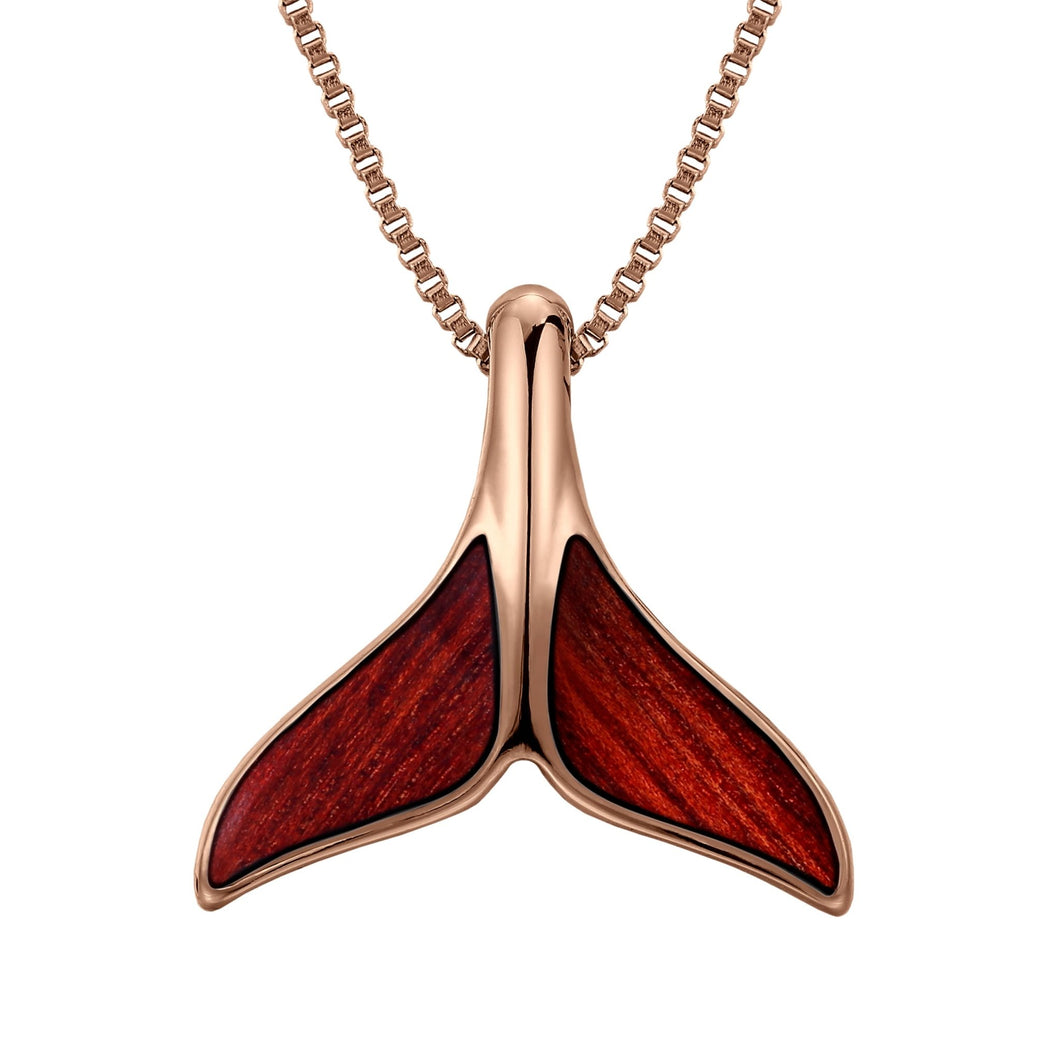 Jarrah Whale Tail Necklace - Rose Gold - Tyalla - Woodsman Jewelry