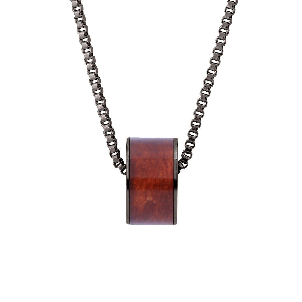 Redwood Barrel Wide - Gunmetal - Sequoia - Woodsman Jewelry