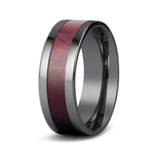 Load image into Gallery viewer, Redwood Classic Tungsten Ring - Gunmetal - Sequoia - Woodsman Jewelry
