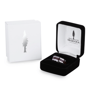 Redwood Classic Tungsten Ring - Gunmetal - Sequoia - Woodsman Jewelry