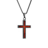 Redwood Cross Necklace - Gunmetal - Sequoia - Woodsman Jewelry