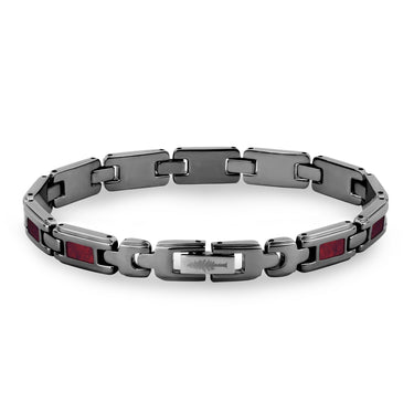 Redwood Ladies Link Bracelet - Gunmetal - Sequoia - Woodsman Jewelry