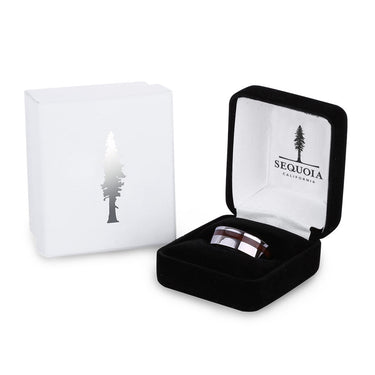 Redwood Offset Titanium Ring - Sequoia - Woodsman Jewelry