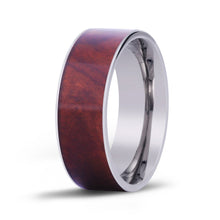 Load image into Gallery viewer, Redwood Wide Titanium Ring - Sequoia - Woodsman Jewelry
